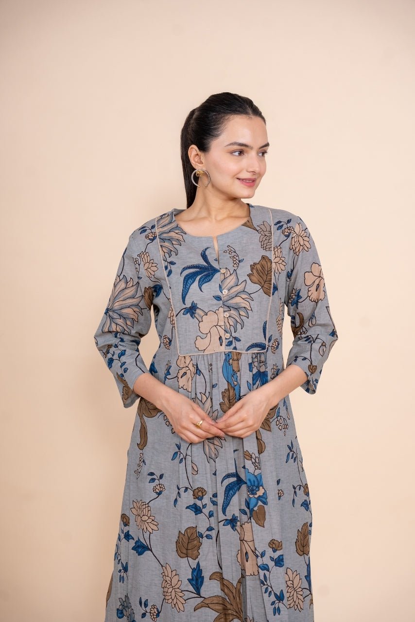 Women multicolor floral designer printed cotton co-ord set lounge wear